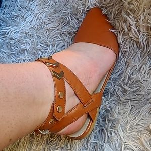 *4for20🤩* Lily Morgan Tied brown Leather Flats